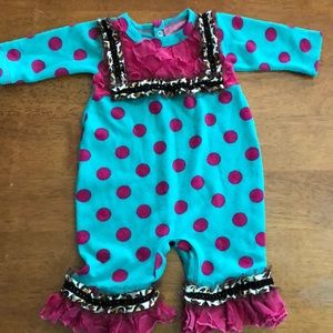 Purrfect- Polka Dot ruffles with animal print